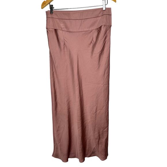 Free People Normani Bias Midi Slip Skirt in Dusty Mauve Pink | Size 12 - Picture 6 of 9